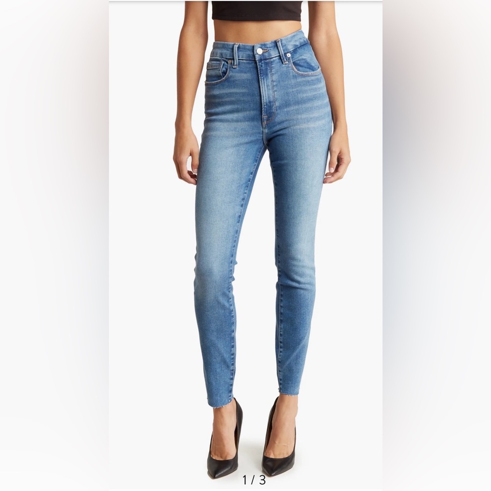 Always Fits Good Waist Raw Hem High Waist Skinny Jeans size 00-4